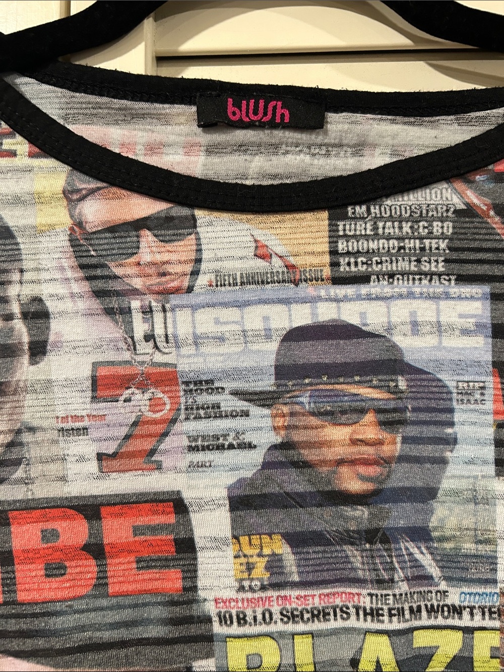Blush Magazine Collage Crop Top Streetwear - Size M - Picture 2 of 5